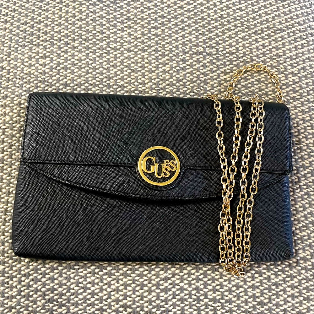 Guess black crossbody/clutch